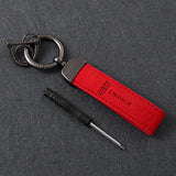 Lincoln Suede Metal Car Keyring Pendant