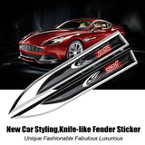 2pcs Subaru STI Logo Metal Car Sider Fender Sticker Emblem Badge