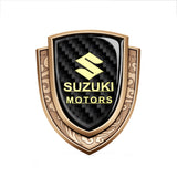 Suzuki Metal Carbon Fiber Shield Car Rear Sticker Auto Window Emblem Badge Decal