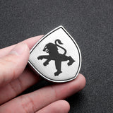 2pcs 39x39mm Peugeot Shield Metal Car Window Sticker Emblem Badge Decal