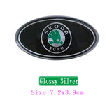 Skoda Elliptical Metal Car Window Sticker Emblem Badge Decal