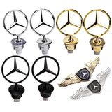 Mercedes Benz Angle Wings Metal Car Front Hood Bonnet Sticker Emblem Badge