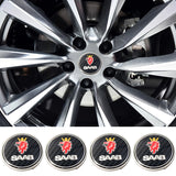 4pcs/set 63mm SAAB ABS Car Wheel Hub Center Caps Covers