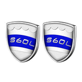 2pcs Volvo S40 S60 S80 S90 C30 V40 V60 V90 XC40 XC60 XC90 Metal Car Rear Sticker Decal Emblem Badge