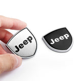 2pcs 39x39mm Jeep Shield Metal Car Window Sticker Emblem Badge Decal