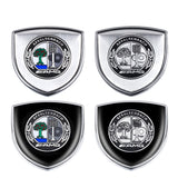 2pcs 39x39mm Mercedes Benz AMG Apple Tree Shield Metal Car Window Sticker Emblem Badge Decal