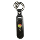 Jaguar R S Carbon Fiber Car Logo Keychain Keyring
