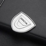 2pcs 39x39mm Dacia Shield Metal Car Window Sticker Emblem Badge Decal