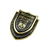 Dodge Shield Carbon Fiber Car Rear Sticker Window Emblem Badge Decal