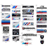 BMW M Power Alpina Hamann AC SCHNITZER Hartge Logo Aluminum Alloy Car Body Sticker Nameplate Rear Emblem Badge Decal