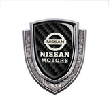 Nissan Metal Carbon Fiber Shield Car Rear Sticker Auto Window Emblem Badge Decal