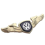 Volkswagen Angle Wings Metal Car Front Hood Bonnet Sticker Emblem Badge