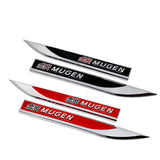 2pcs Honda Mugen Typer Accord Logo Metal Car Side Fender Sticker Emblem Badge Decal Decoration