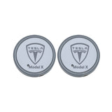 2pcs Tesla Logo Car Water Coasters 7-color LED Light Cup Mat Holder