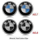 2PCS BMW Logo X1 X3 X5 X6 1 3 5 7 Series 82mm Car Front Hood Sticker 82mm Auto Trunk Emblem Rear Badge Decal