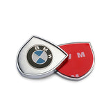 2pcs 39x39mm BMW Shield Metal Car Window Sticker Emblem Badge Decal