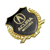 Acura Metal Carbon Fiber Car Rear Sticker Shield Trunk Emblem Badge Decal