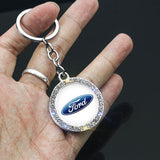 Ford Mustang Logo Diamond Keychain Metal Keyring