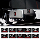 10pcs Toyota TRD Epoxy Car Armrest Button Sticker