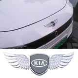 KIA Logo Metal Wings Car Front Hood Bonnet Center Sticker Emblem
