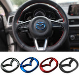 Mazda Stainless Steel Car Steering Wheel Sticker Emblem Badge Decal