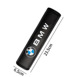 2PCS BMW M Power Leather Car Seat Belt Pad Covers Shoulder Pads