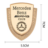 Mercedes Benz Metal Shield Car Rear Sticker Auto Window Emblem Badge Decal
