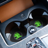 2pcs/set Skoda Logo PVC Waterproof Car Water Coaster