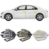 4pcs/set Fiat Carbon Fiber Car Door Anti-Scratch Sticker Door Side Protection Bumper Strips