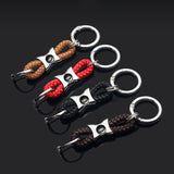 Lincoln Logo Braided Rope Car Keychain Keyring