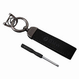 BMW M Power Suede Metal Car Keyring Pendant