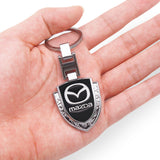 Mazda Logo Shield-shaped Metal Car Keychain