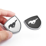 2pcs 39x39mm Ford Mustang Shield Metal Car Window Sticker Emblem Badge Decal