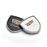2pcs 39x39mm Cadillac Shield Metal Car Window Sticker Emblem Badge Decal