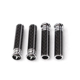 4pcs/set Tesla Logo Carbon Fiber Car Door Bolt Lock Pins Gate Lock Screws