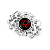 Honda Double Lion Metal Car Rear Sticker Auto Window Emblem Badge Decal