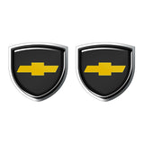 2pcs 39x39mm Chevrolet Shield Metal Car Window Sticker Emblem Badge Decal