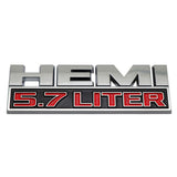 Dodge HEMI 5.7 6.4 LITER Metal/ABS Car Side Sticker Emblem Badge