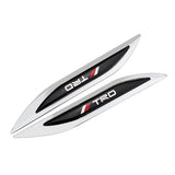 2pcs Toyota TRD Logo Metal Car Sider Fender Sticker Emblem Badge