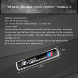 2pcs BMW M3 M5 M Performance Hamann Luxury Metal Car Sticker Emblem Badge Decal Decoration
