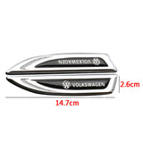 2pcs Volkswagen Rline GTI Logo Metal Car Side Fender Emblem Sticker Decal