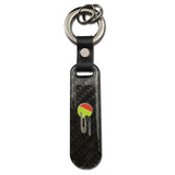 Jaguar R S Carbon Fiber Car Logo Keychain Keyring