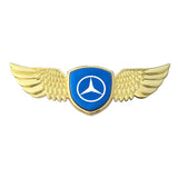 Mercedes Benz Logo Metal Wings Car Front Hood Bonnet Center Sticker Emblem