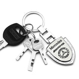 Mercedes Benz Logo Shield-shaped Metal Car Keychain