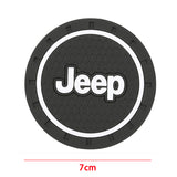 2pcs/set Jeep PVC Car Water Coaster Cup Mat