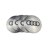 4pcs 56/60/65/75/90mm Audi Quattro Sline RS Car Wheel Center Hub Cap Sticker Decal