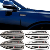 2pcs Toyota TRD Logo Metal Car Side Fender Emblem Sticker Decal