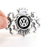 VW Double Lion Metal Car Rear Sticker Auto Window Emblem Badge Decal