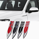 2pcs Ford RS Ecoboost Logo Metal Car Side Fender Sticker Emblem Badge Decal Decoration