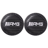 2pcs/set Mercedes Benz AMG Logo PVC Waterproof Car Water Coaster
